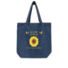 Organic Denim Tote Bag - "G.L.O.W.  On The Go"