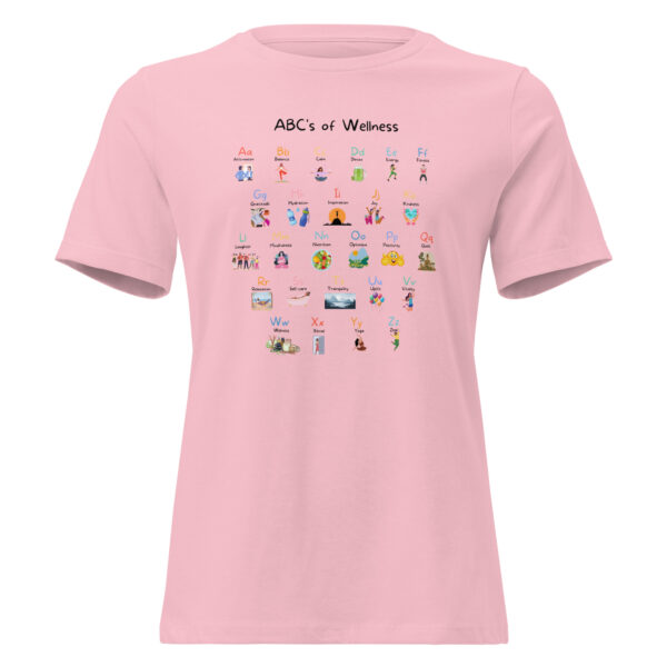 womens-relaxed-t-shirt-pink-front-680702cf4ac9e ABC’s of Wellness Tee – Relaxed Fit for Women