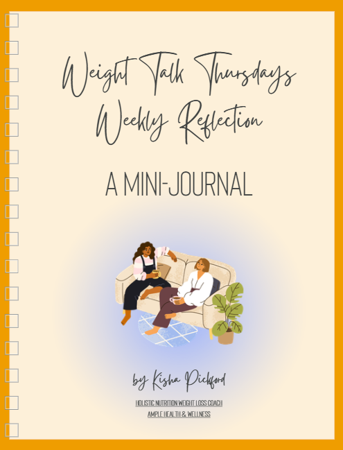 Weight Talk Thursdays Mini Reflection Journal | An Ample Health & Wellness Complimentary Journal