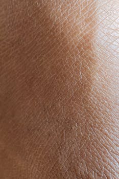 Detailed close-up image showcasing the natural texture and pattern of human skin.